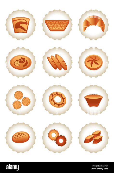 Bakery Icons Set Vector Illustration Stock Vector Image Art Alamy