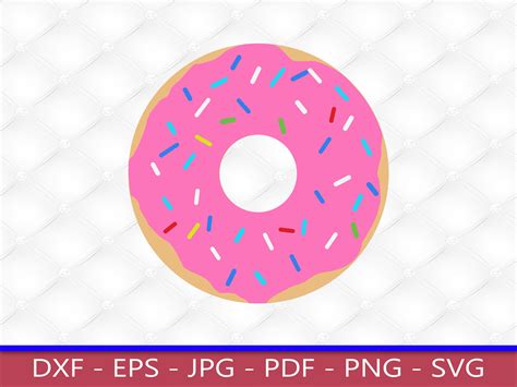 Pink Donut With Sprinkles SVG PNG Clipart Etsy