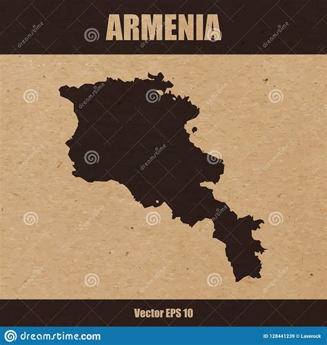 Mapa Detallado De Armenia En El Papel Del Arte Ilustraci N Del Vector