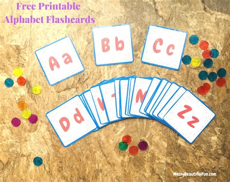 Messy, Beautiful, Fun: Free Printable Alphabet Phonics Sprinkle Flashcards