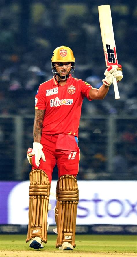 Pbks Captain Shikhar Dhawan Celebrates His Half Century During The Ipl