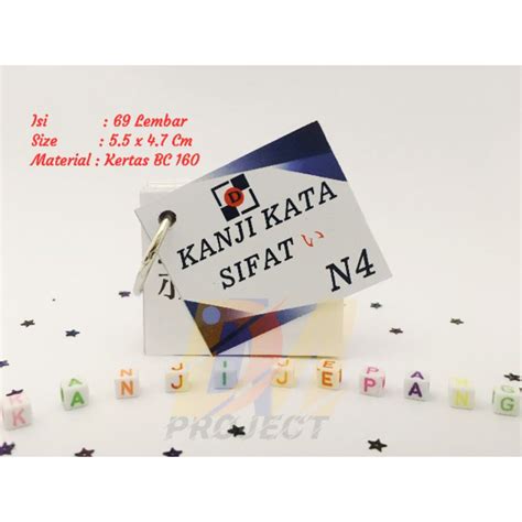 Jual Flash Card Kartu Kanji Kata Kerja Sifat I N4 JLPT Natt Test JFT