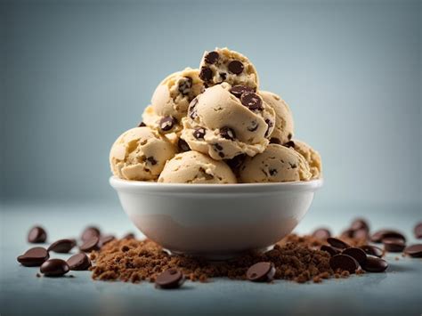 Premium Ai Image Delicious Chocolate Chip Gelato Is A Dreamy