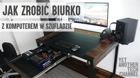Jak zrobić stylowe biurko z komputerem w szufladzie - YouTube