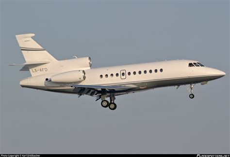 LX AFD Global Jet Luxembourg Dassault Falcon 900DX Photo By Karl