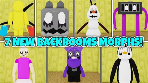 0923 Update How To Get All 7 New Backroom Morphs In Backrooms Morphs Roblox Youtube