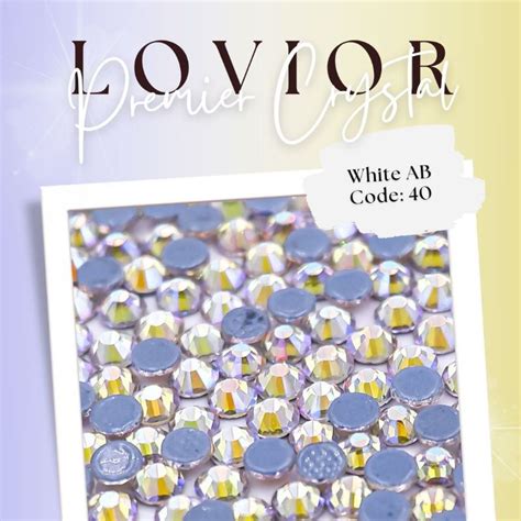 White AB Premier Crystal By Lovior Rhinestone Hotfix Diamond High