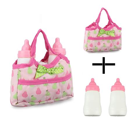 3pcs In 1 1handbag2bottles Fit For 43cm Baby Doll Reborn Baby Dolls