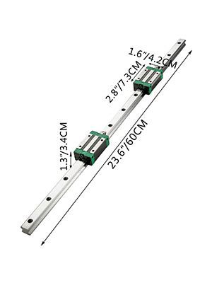 Linearführung Linearschiene HGR 20 600mm mit 4PCS Gleitblock für CNC