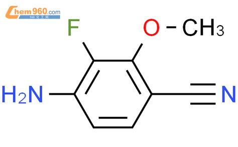 1272719 22 8 4 氨基 3 氟 2 甲氧基苯腈化学式结构式分子式mol 960化工网