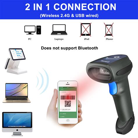 Lenvii Cw Handheld G Wireless Barcode Scanner With Usb Receiver