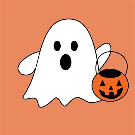 Premium Vector Cute Halloween Ghost Illustration