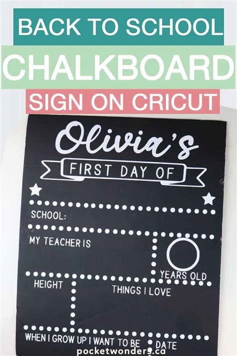 Diy Back To School Chalkboard Sign On Cricut