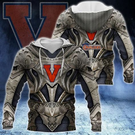 Virginia Cavaliers Knights Templar Armor Vintage 3D Hoodie College ...