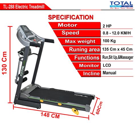 Treadmill Listrik TL 288 Manual Incline Total Fitness Bali