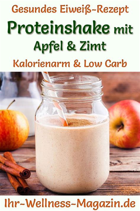 Apfel Eiwei Shake Mit Zimt Selber Machen Low Carb Rezept F R