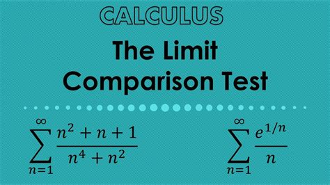 The Limit Comparison Test Examples 2 And 3 Youtube