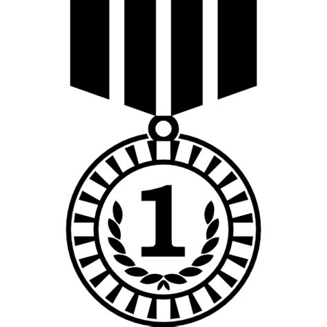 Médaille De Numéro Un Icons Gratuite