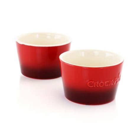 Crock Pot Artisan 2 Piece 8 Ounce Stoneware Ramekin Set In Red ONE