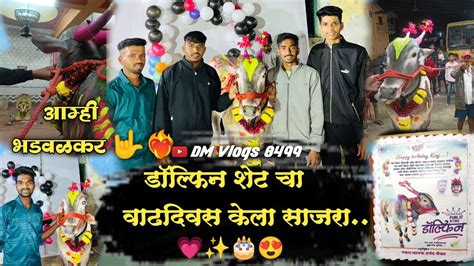 डॉल्फिन चा वाढदिवस साजरा केला 🔥🐬🎂भडवळ गाव Dolfincha Birthday