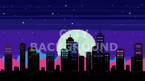 2D Pixel Art City Backgrounds Pack - Game Backgrounds