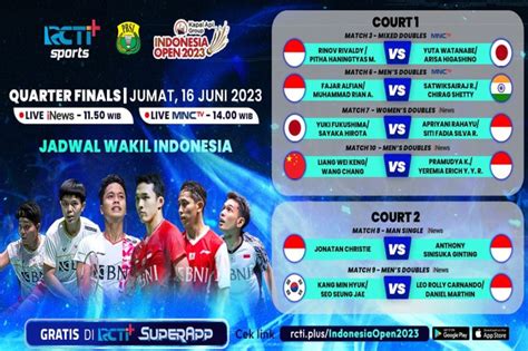 Gratis Di Rcti Plus Link Live Streaming Perempat Final Jago Merah