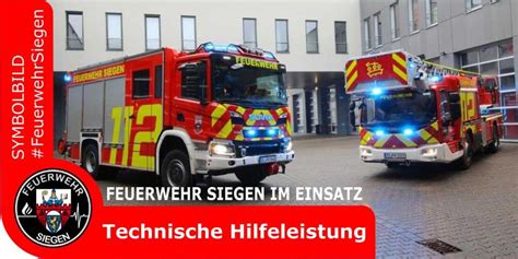 Feuerwehr Siegen On Twitter 21 06 22 08 45 Uhr Technische Hilfe