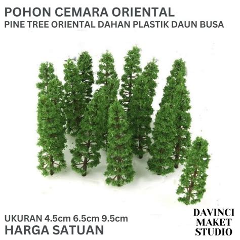 Jual Miniatur Pohon Cemara Oriental Cabang Plastik Satuan Maket Diorama