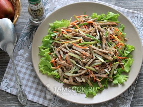 Салат из куриной печени со свининой рецепт с фото пошагово