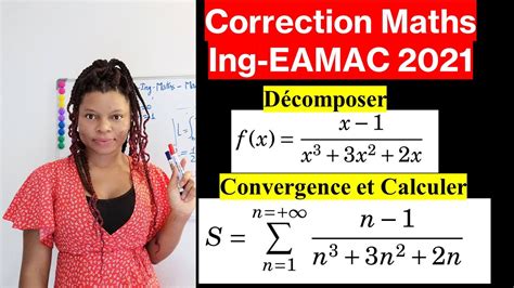 Correction De L Preuve De Maths Eamac Ing Exo Youtube