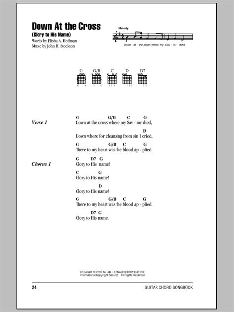 Elisha A Hoffman Down At The Cross Glory To His Name 699 Easy