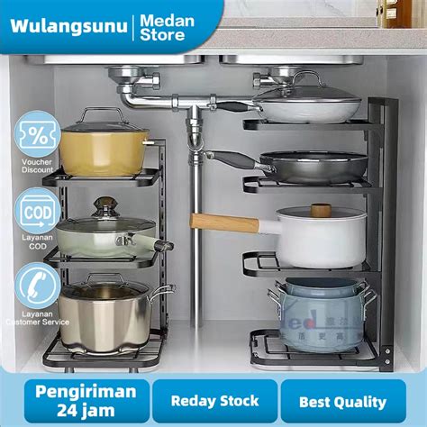 Jual Rak Panci Wastafel Dapur Di Bawah Rak Rak Pot Rak Panci Susun Rak