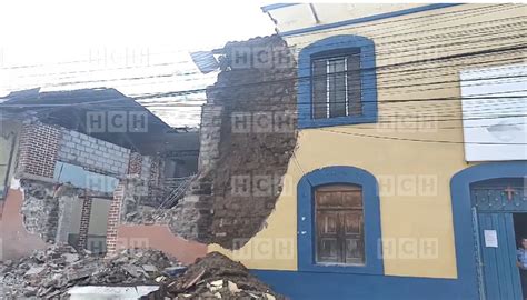 A Causa De Lluvias Se Derrumba Parte De Una Pared En Posta Policial De