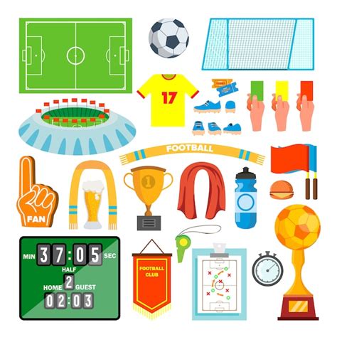 Premium Vector Soccer Icons Set