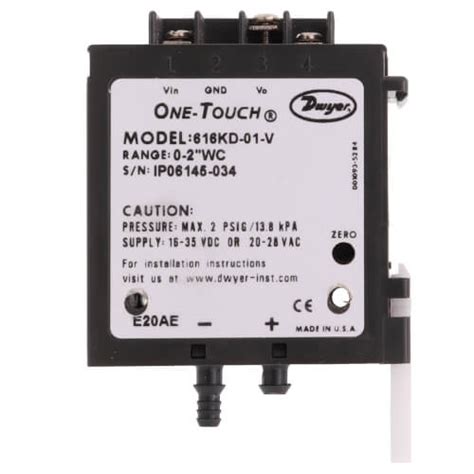 616KD-00 - Dwyer 616KD-00 - Differential Pressure Transmitter, 4-20 mA (0 - 1.0" W.C.)