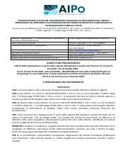 COMUNICAZIONE AVVIO PROCEDIMENTO 1 Doc COMUNICAZIONE DI AVVIO DEL