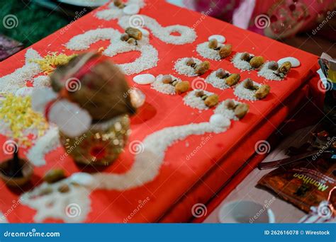 Indian Rituals On An Auspicious Day To Perform Pooja Stock Photo