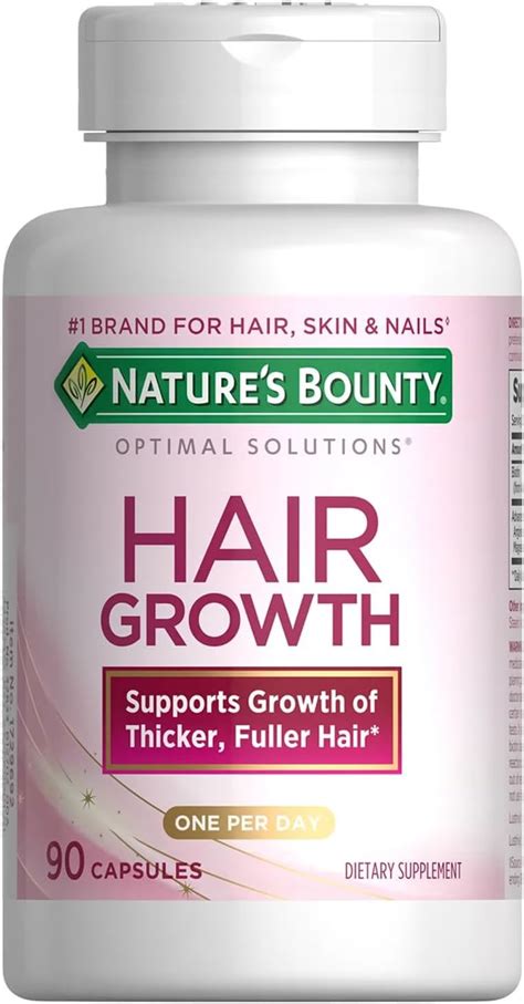 Amazon Nature S Bounty Optimal Solutions Hair Growth Capsules