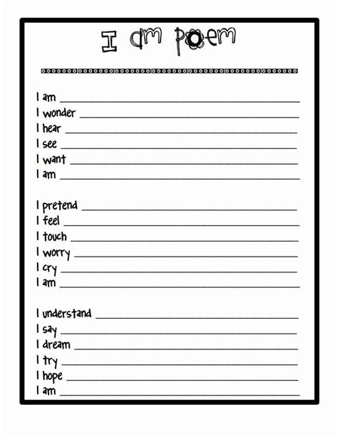 Free Printable Poetry Worksheets