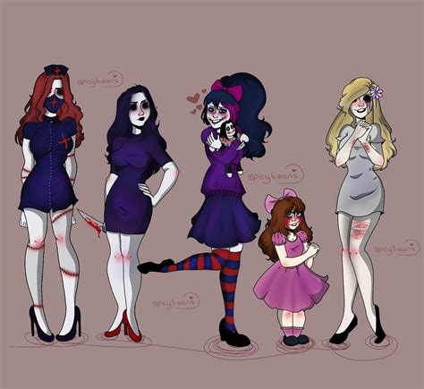 Creepypasta Girls By Spicybeans On Deviantart