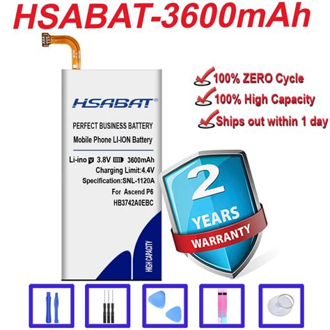 Hsabat Hb A Ebc Mah Battery For Huawei Ascend P Ascend G P