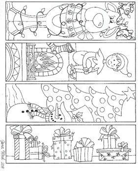 Christmas Bookmarks To Color Set Christmas Bookmarks Coloring