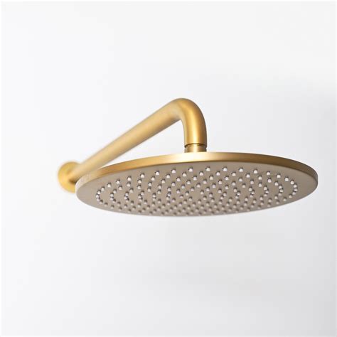 Luxe Brushed Gold 3 Way Thermostatic Shower With Handheld Shower And Bath