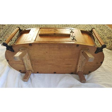 Antique Butter Churn Table Cabinet With Front Center Door Chairish