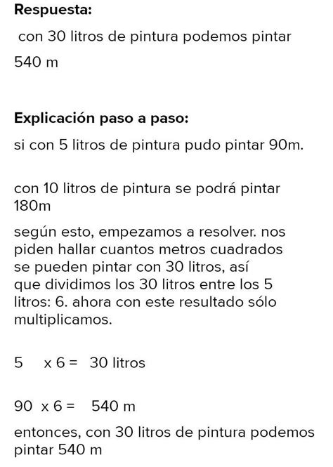 Con 5 Litros De Pintura Se Han Pintado 90 Metros De Pared ¿cuantos