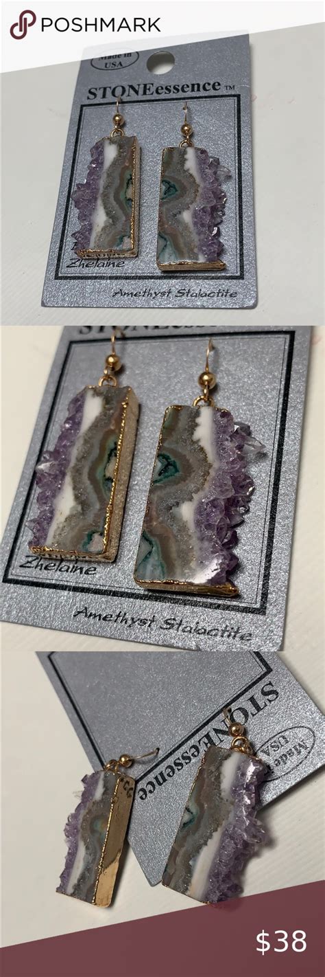 Zhelaine Handmade Sterling Silver Amethyst Earring