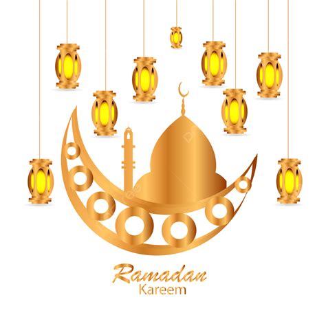 Festival Hermoso Islámico Ramadan Kareem Con Fondo Transparente