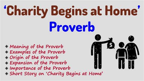 Charity Begins At Home Proverb In English YouTube