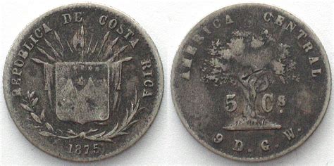 Costa Rica Centavos Silver Scarce Vf Ma Shops