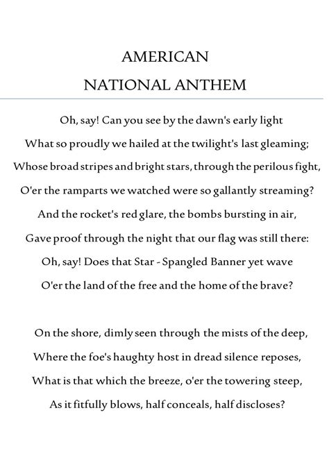 American National Anthem